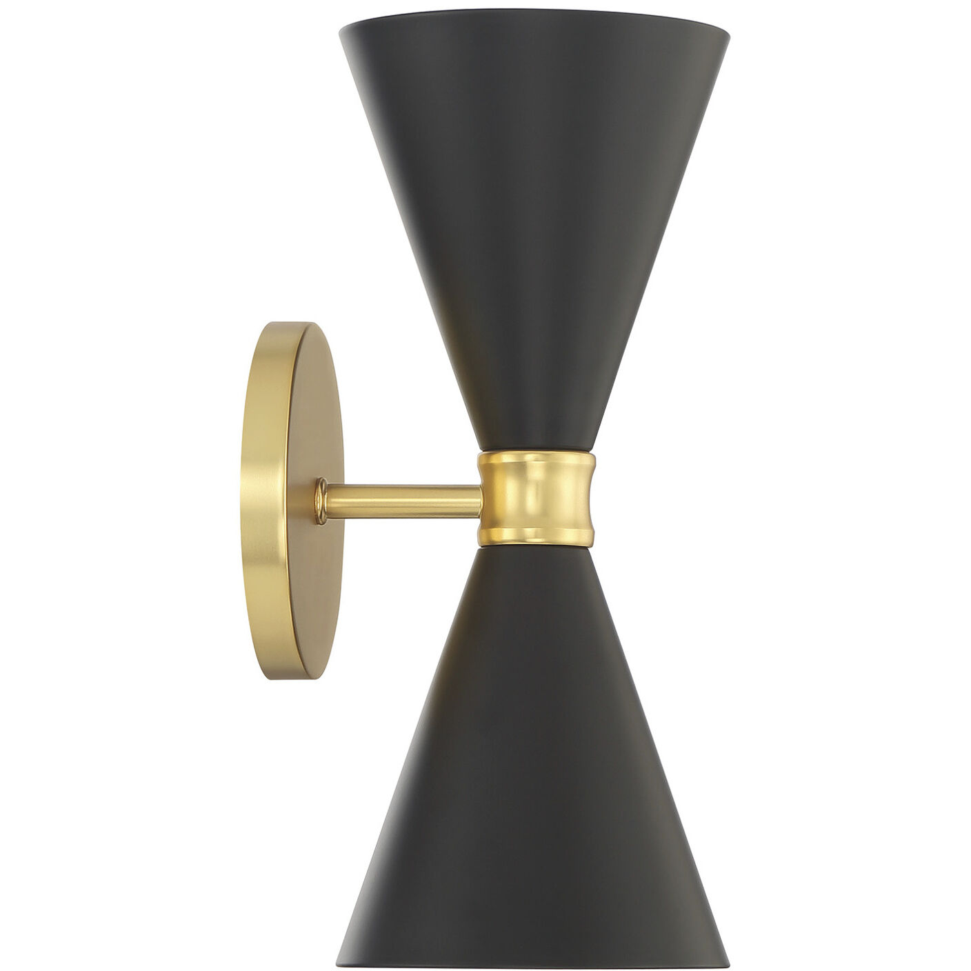 Conic 2 Light 5.5 inch Honey Gold Wall Sconce Wall Light